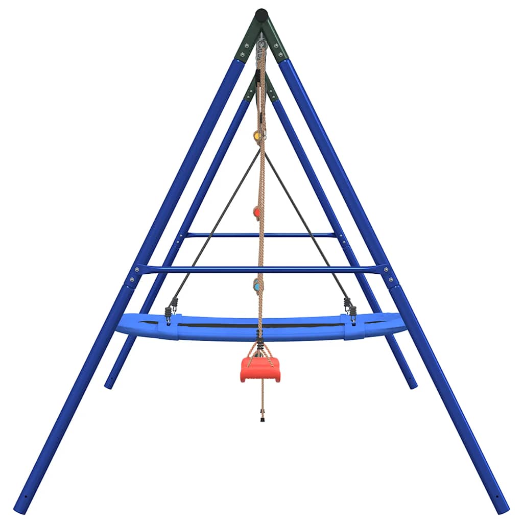 Outdoor Swing Set with Swing, Ladder, Nest Swing