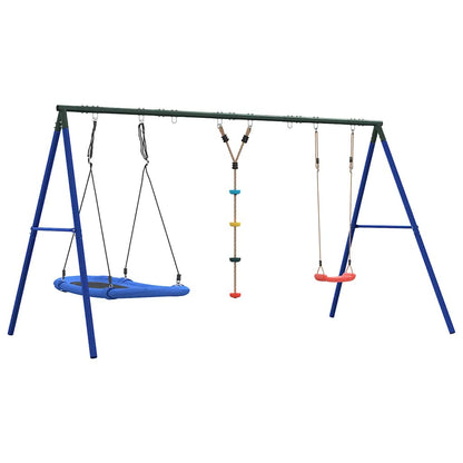 Outdoor Swing Set with Swing, Disc Swing, Nest Swing