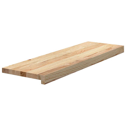 Stair Treads 2 pcs Untreated 80x25x2 cm Solid Wood Oak