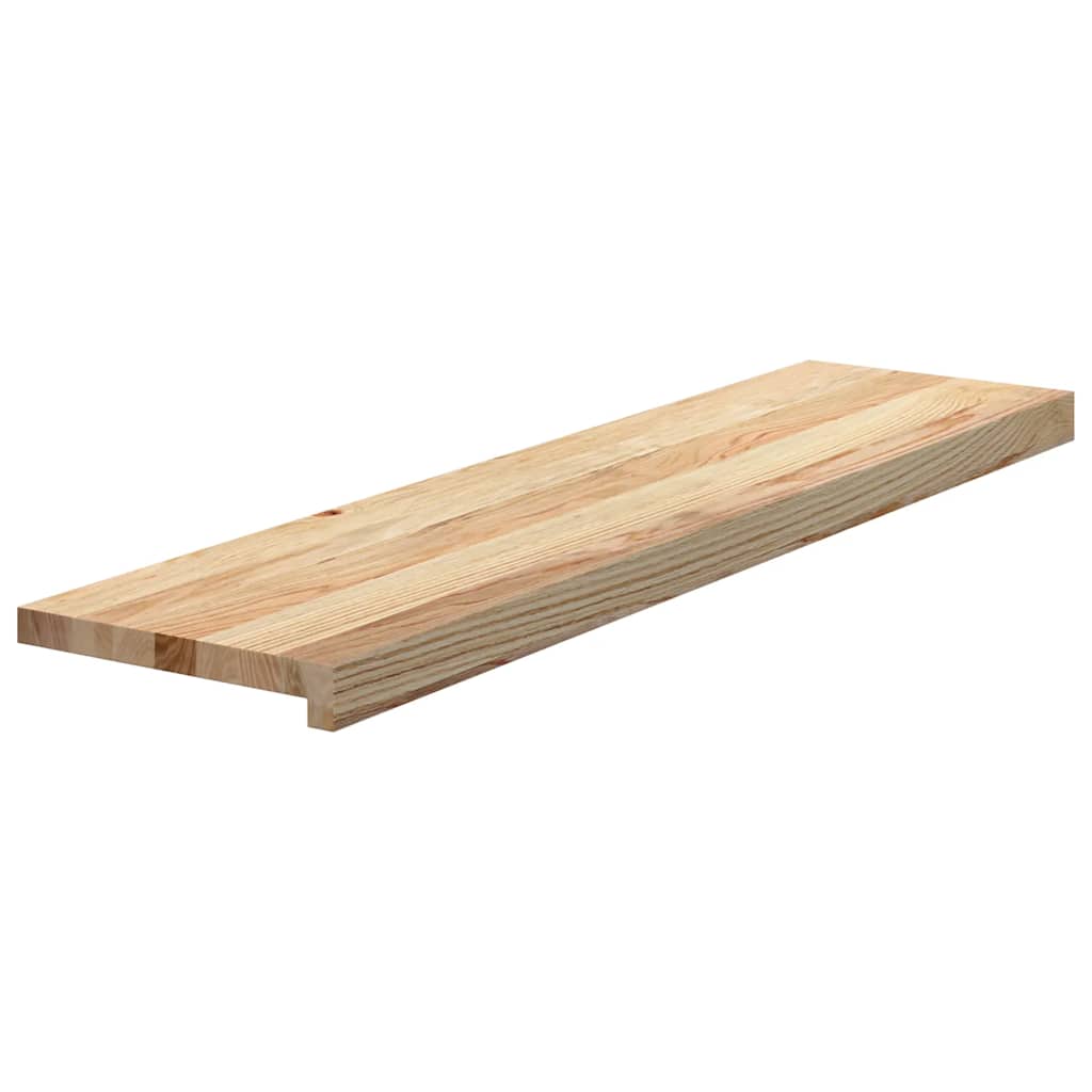 Stair Treads 2 pcs Untreated 100x25x2 cm Solid Wood Oak
