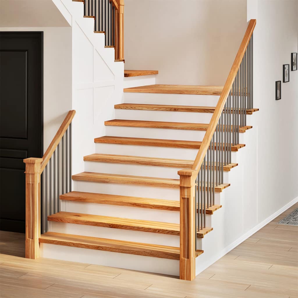 Stair Treads 2 pcs Light Brown 120x25x2 cm Solid Wood Oak