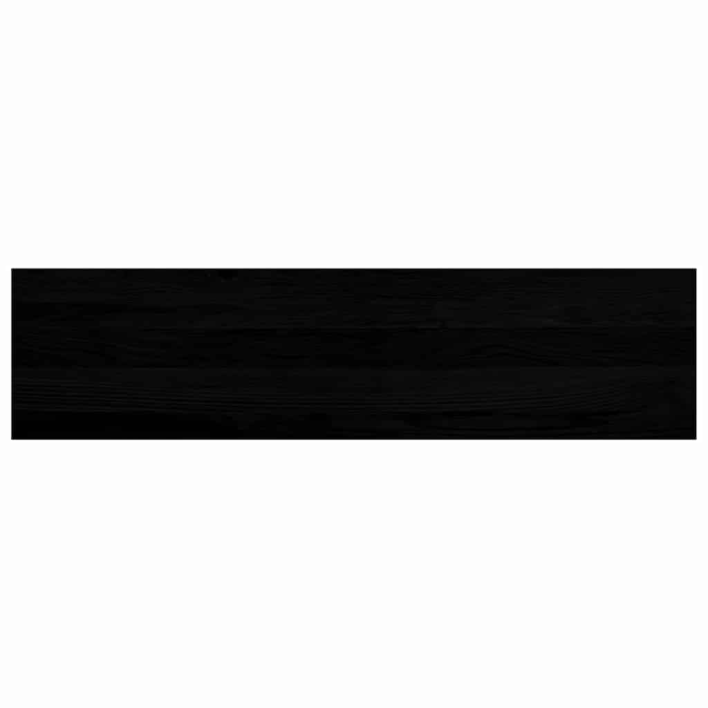 Stair Treads 2 pcs Brown Black 100x25x2 cm Solid Wood Oak