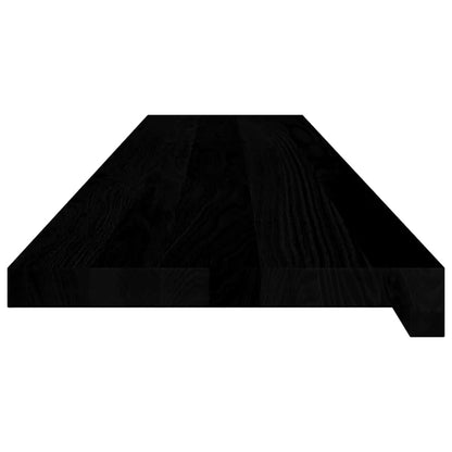 Stair Treads 2 pcs Dark Brown 120x25x2 cm Solid Wood Oak
