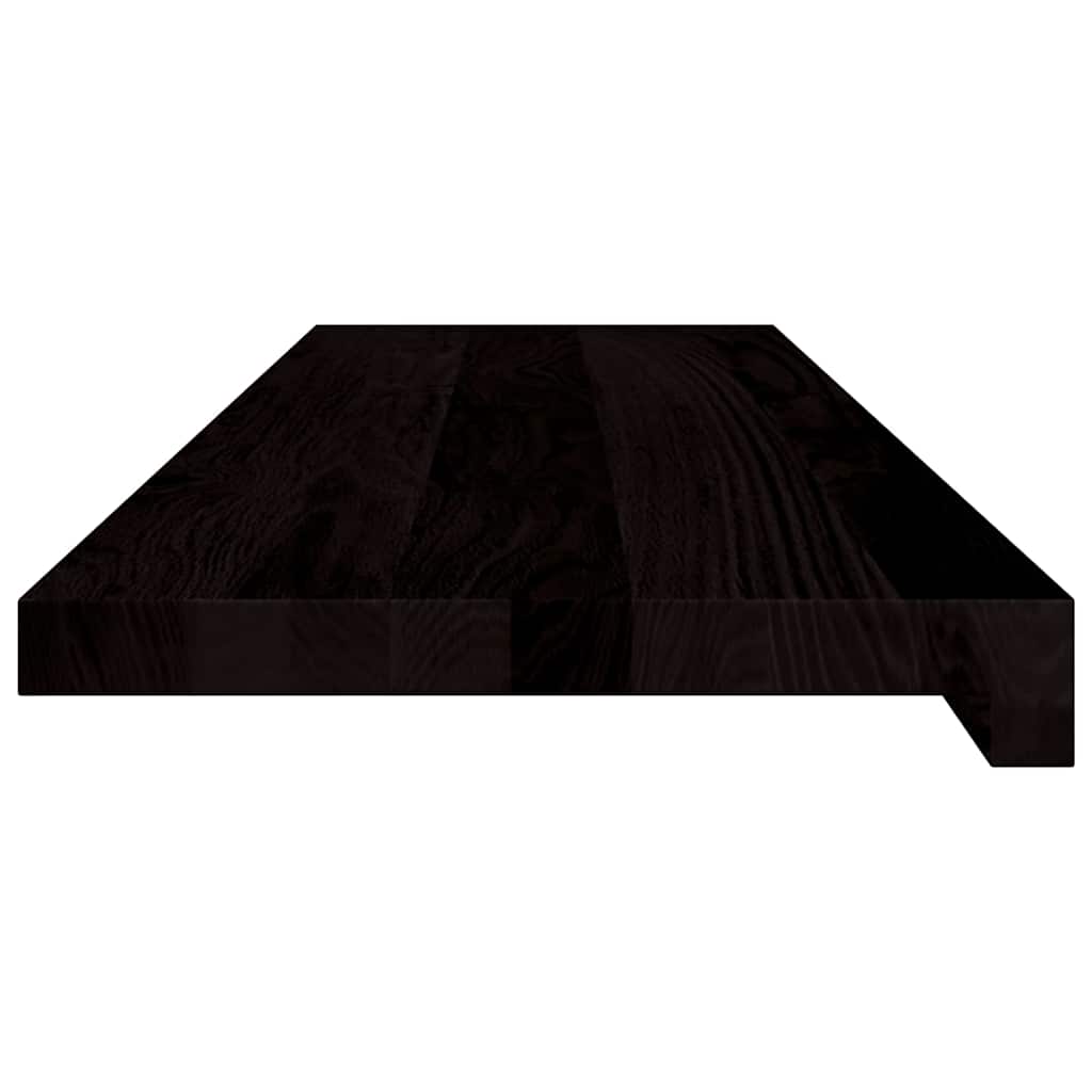 Stair Treads 2 pcs Dark Brown 90x30x2 cm Solid Wood Oak
