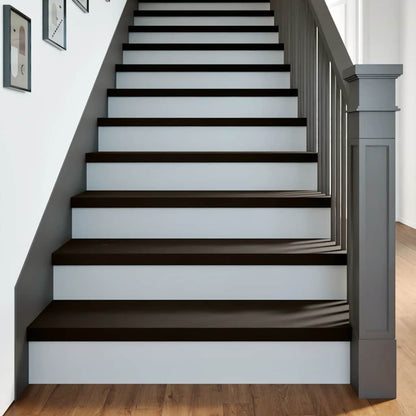 Stair Treads 2 pcs Dark Brown 90x30x2 cm Solid Wood Oak
