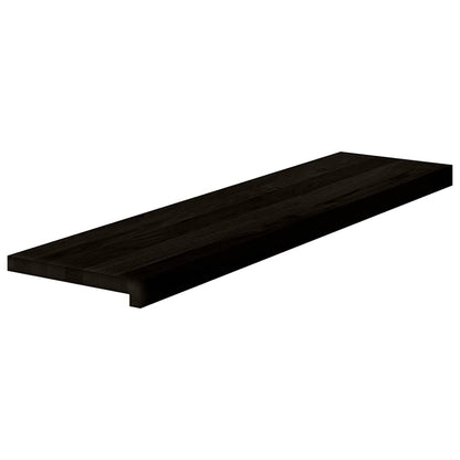 Stair Treads 2 pcs Brown Black 100x30x2 cm Solid Wood Oak