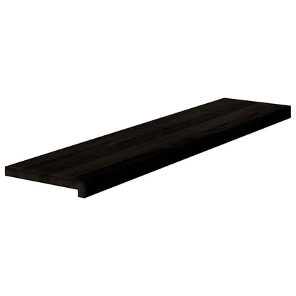 Stair Treads 2 pcs Brown Black 110x30x2 cm Solid Wood Oak
