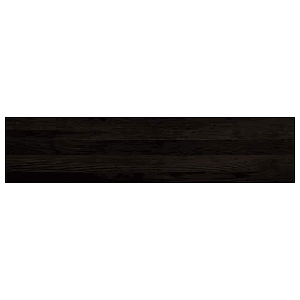 Stair Treads 2 pcs Brown Black 110x30x2 cm Solid Wood Oak