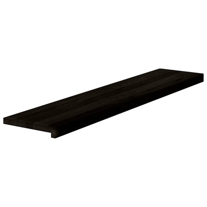 Stair Treads 2 pcs Brown Black 120x30x2 cm Solid Wood Oak