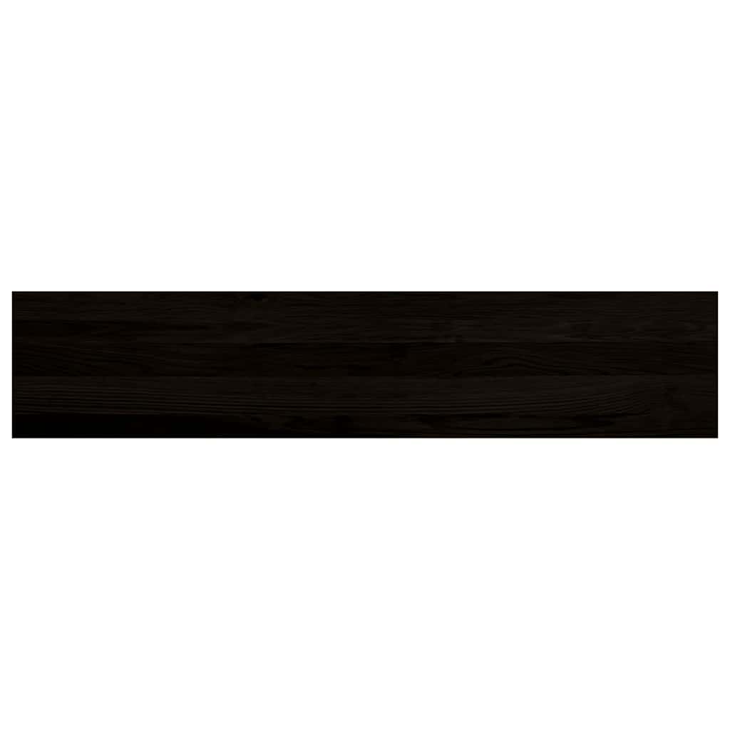 Stair Treads 2 pcs Brown Black 120x30x2 cm Solid Wood Oak
