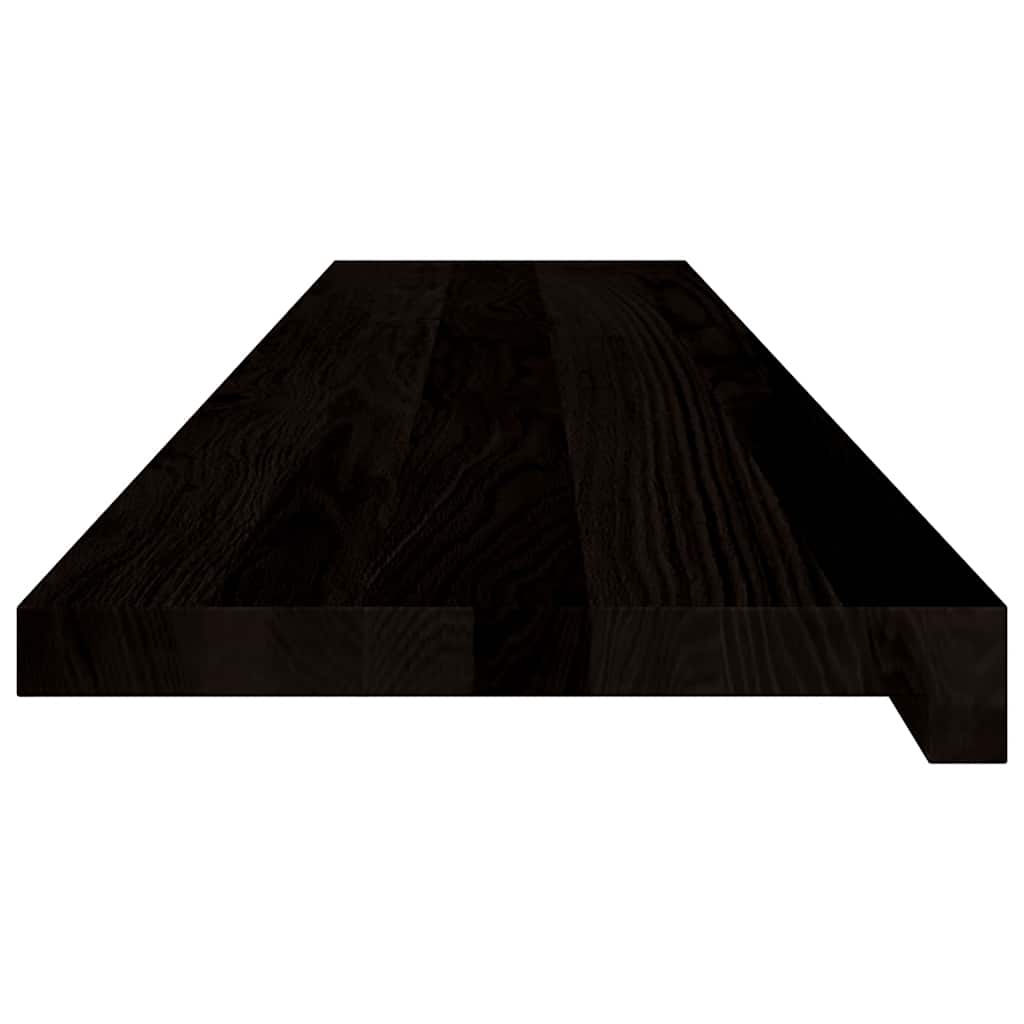 Stair Treads 2 pcs Brown Black 120x30x2 cm Solid Wood Oak