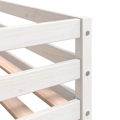 Bunk Bed without Mattress White&Black 90x200 cm Solid Wood Pine