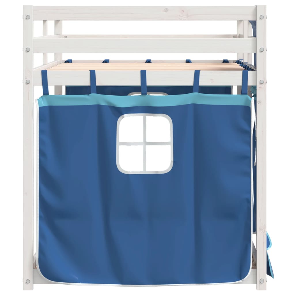 Bunk Bed without Mattress Blue 90x200 cm Solid Wood Pine