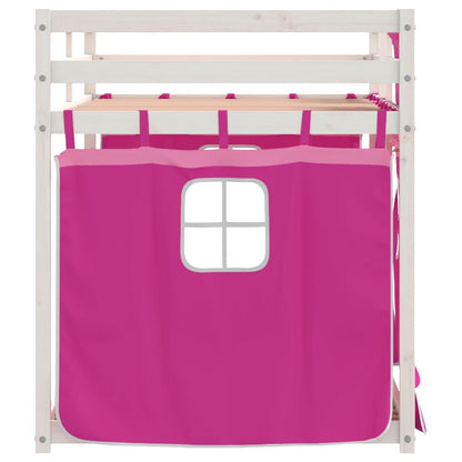 Bunk Bed without Mattress Pink 80x200 cm Solid Wood Pine