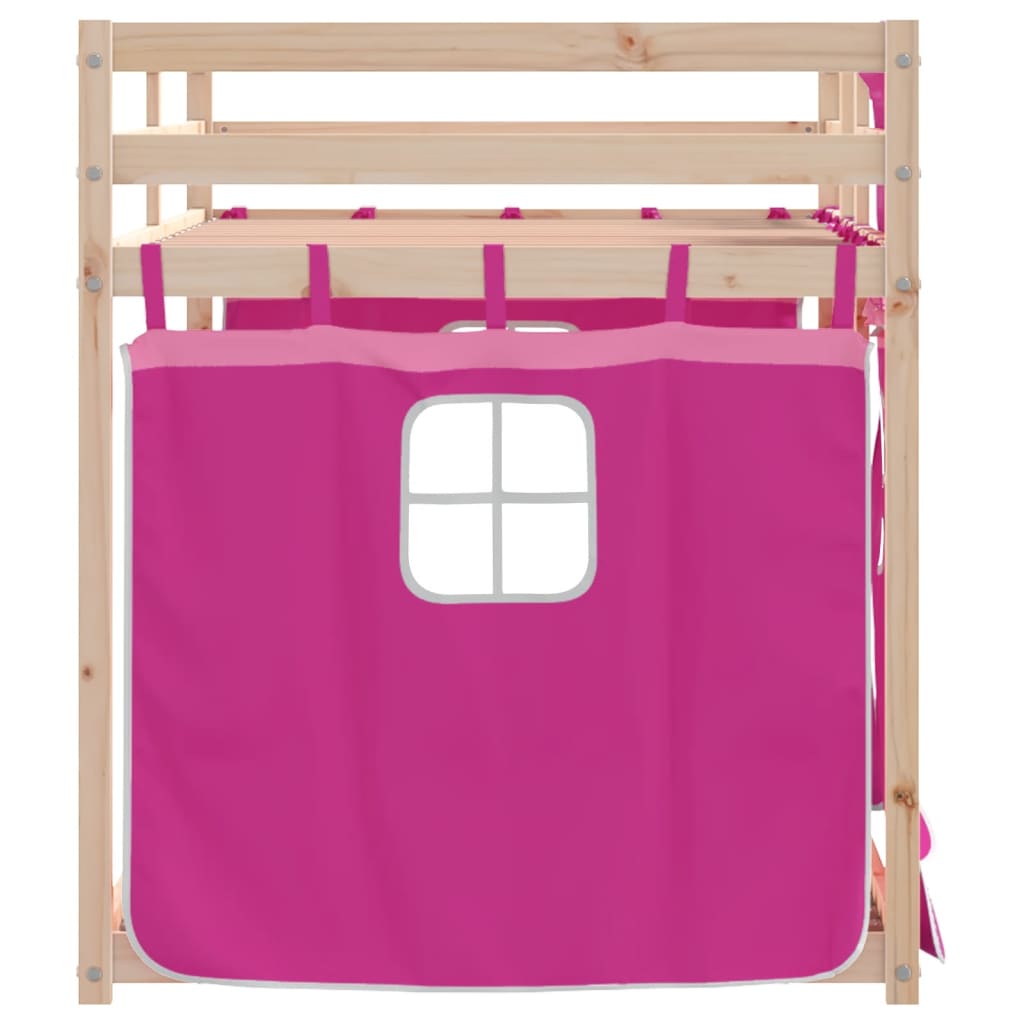 Bunk Bed without Mattress Pink 90x190 cm Single Solid Wood Pine