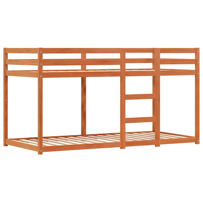 Bunk Bed without Mattress White&Black 80x200 cm Solid Wood Pine