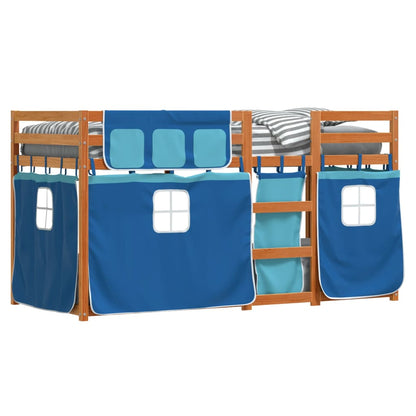 Bunk Bed without Mattress Blue 80x200 cm Solid Wood Pine