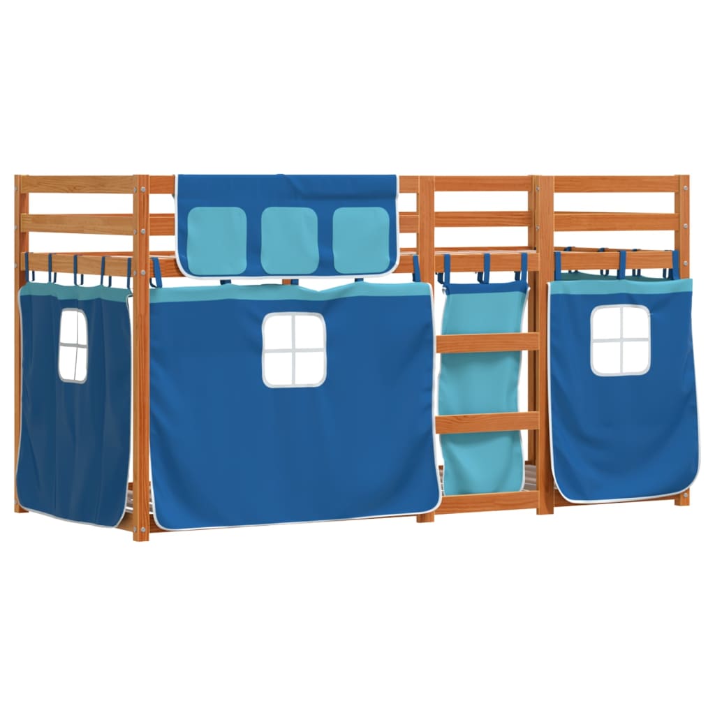 Bunk Bed without Mattress Blue 80x200 cm Solid Wood Pine