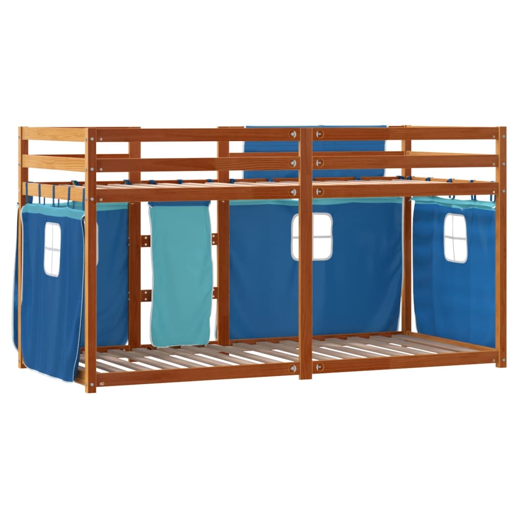 Bunk Bed without Mattress Blue 80x200 cm Solid Wood Pine