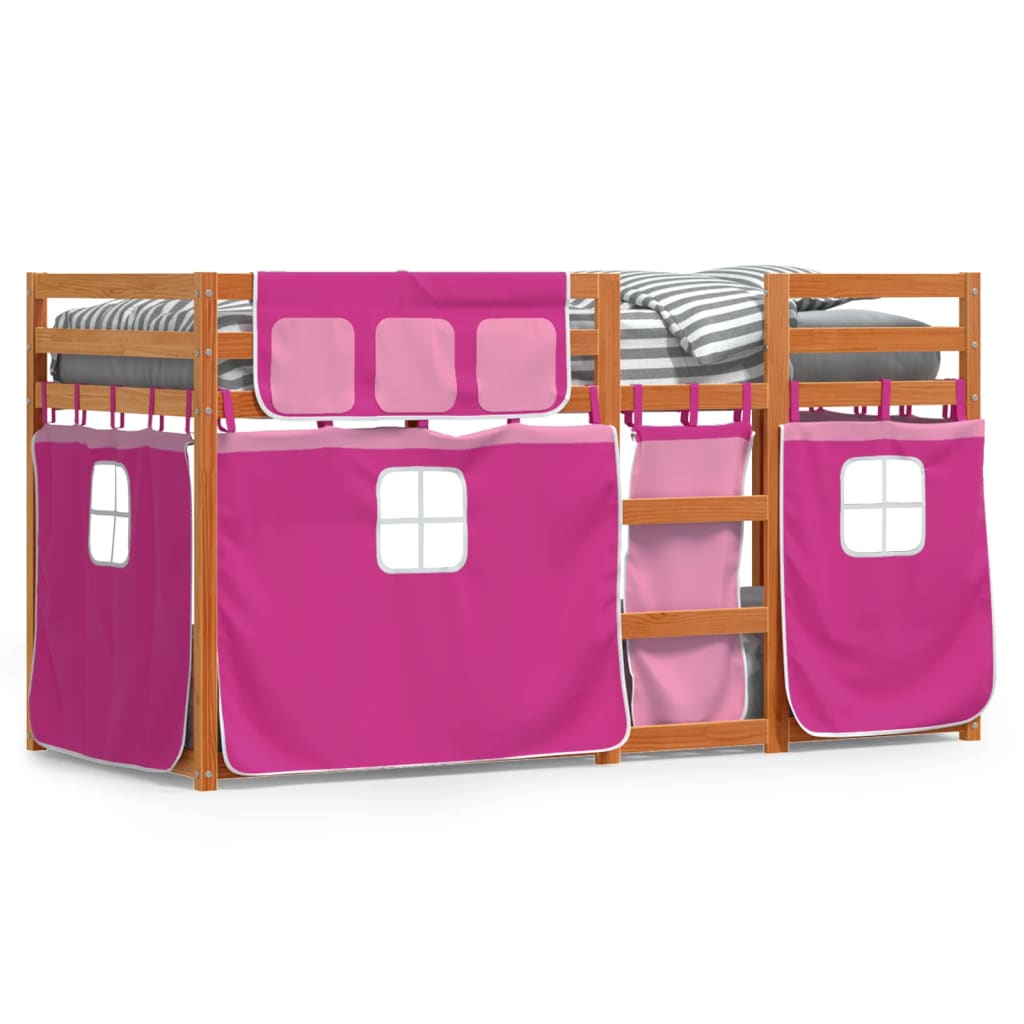 Bunk Bed without Mattress Pink 80x200 cm Solid Wood Pine