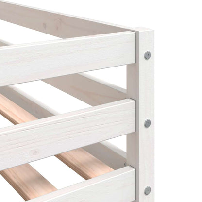 Bunk Bed without Mattress White&Black 90x200 cm Solid Wood Pine