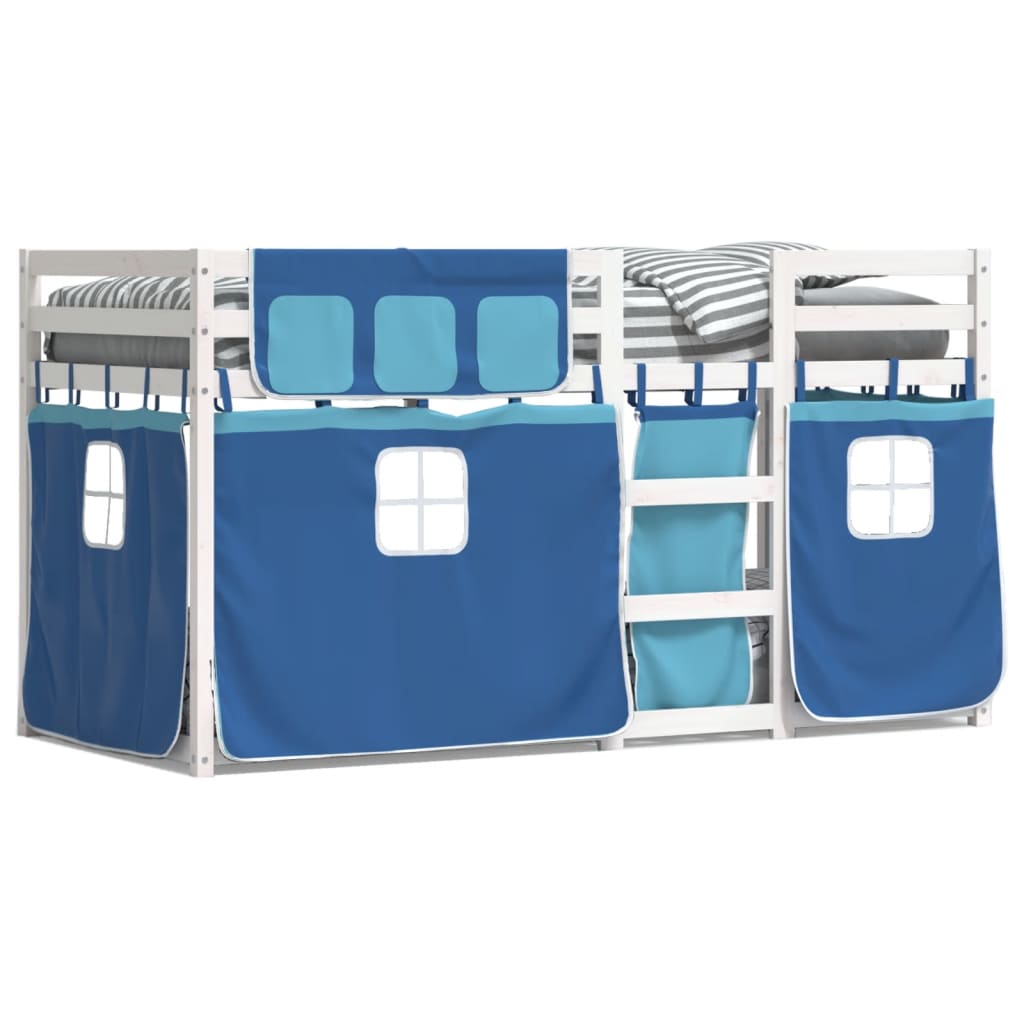 Bunk Bed without Mattress Blue 90x200 cm Solid Wood Pine