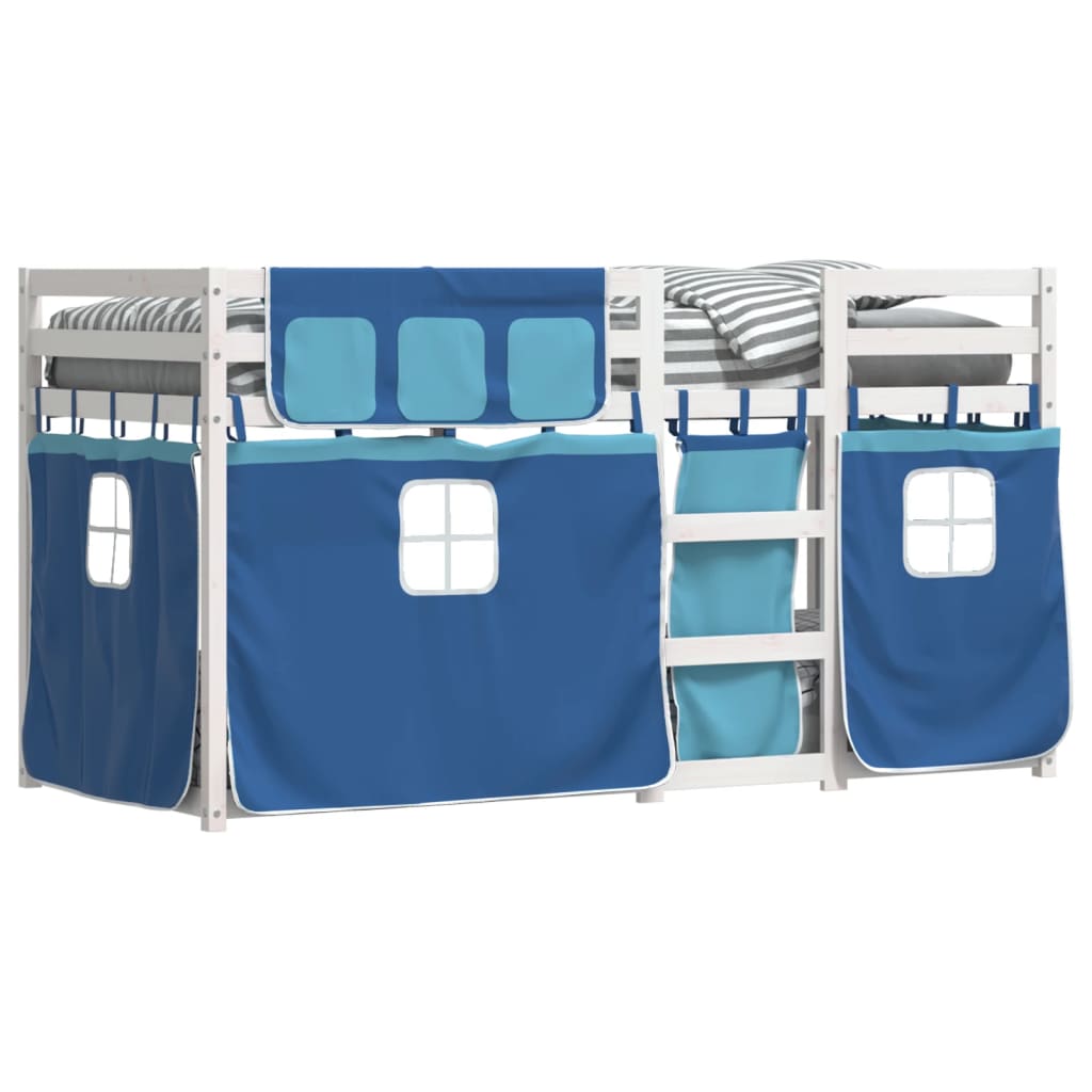Bunk Bed without Mattress Blue 90x200 cm Solid Wood Pine
