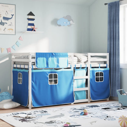 Bunk Bed without Mattress Blue 90x200 cm Solid Wood Pine
