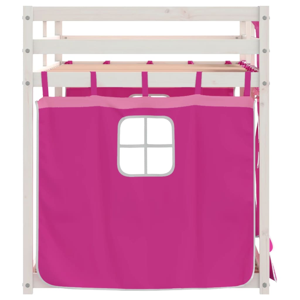 Bunk Bed without Mattress Pink 90x200 cm Solid Wood Pine