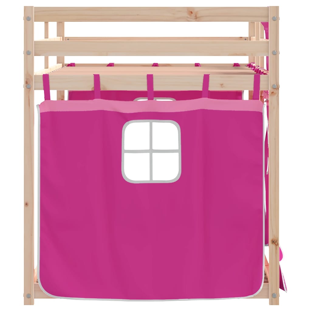 Bunk Bed without Mattress Pink 90x190 cm Single Solid Wood Pine