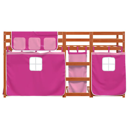 Bunk Bed without Mattress Pink 90x200 cm Solid Wood Pine