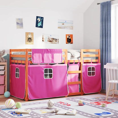 Bunk Bed without Mattress Pink 90x200 cm Solid Wood Pine