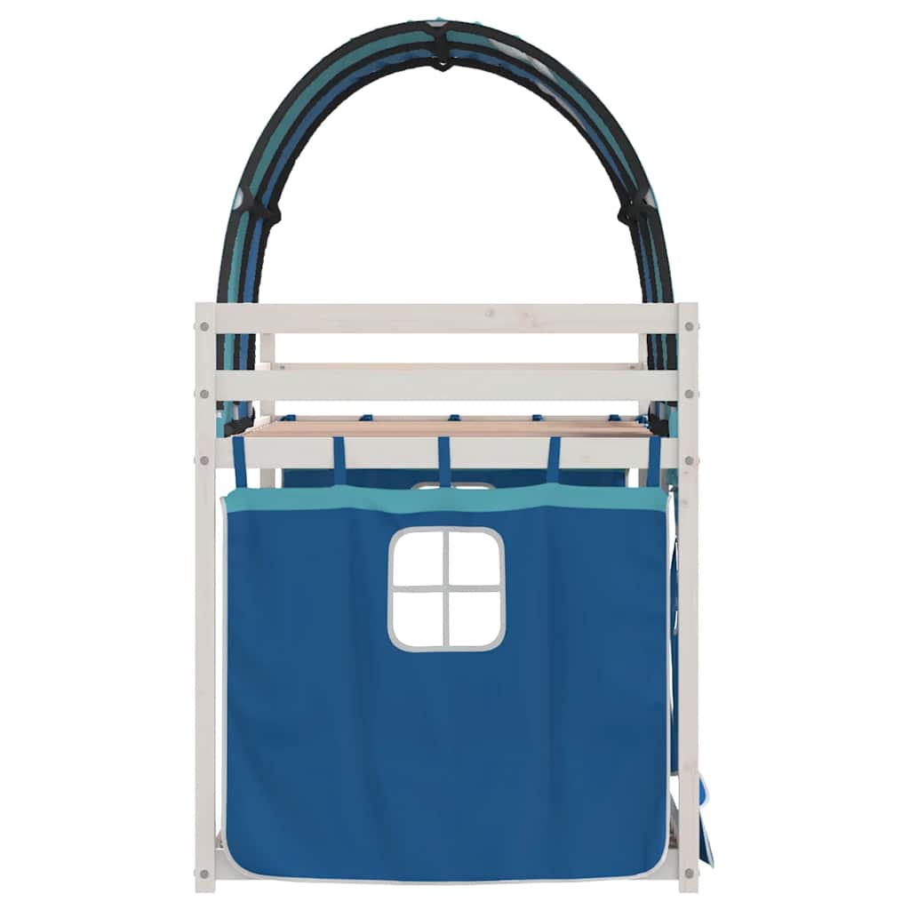 Bunk Bed without Mattress Blue 90x200 cm Solid Wood Pine