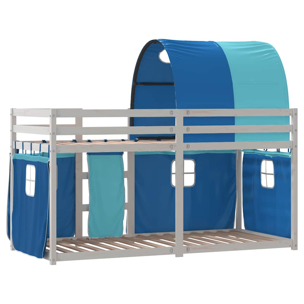 Bunk Bed without Mattress Blue 90x200 cm Solid Wood Pine