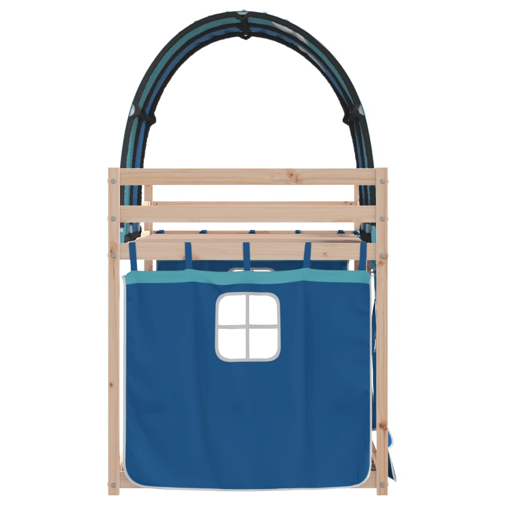 Bunk Bed without Mattress Blue 80x200 cm Solid Wood Pine