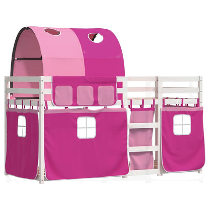 Bunk Bed without Mattress Pink 80x200 cm Solid Wood Pine