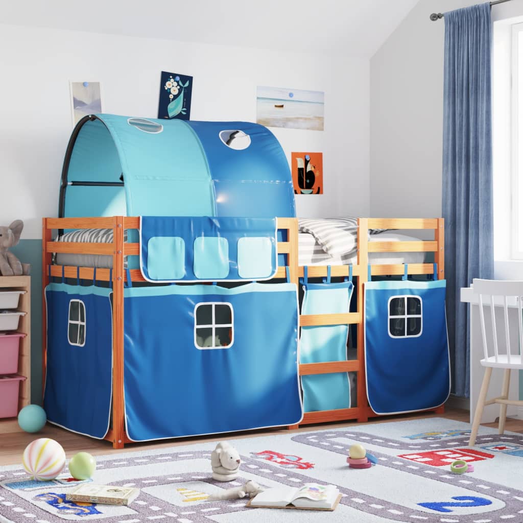 Bunk Bed without Mattress Blue 80x200 cm Solid Wood Pine