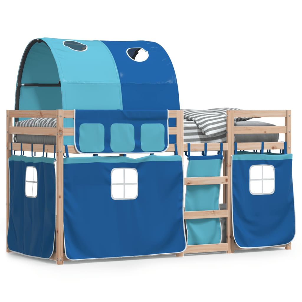 Bunk Bed without Mattress Blue 90x200 cm Solid Wood Pine