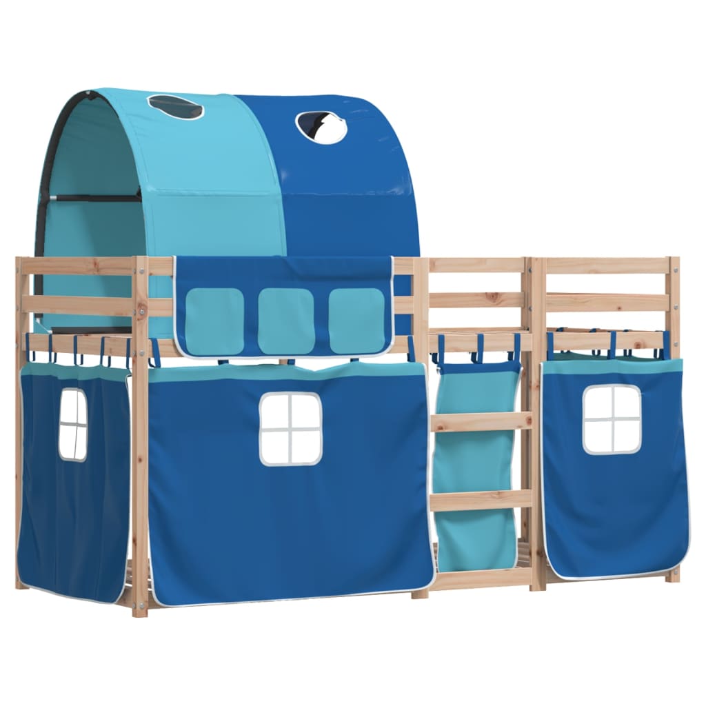 Bunk Bed without Mattress Blue 90x200 cm Solid Wood Pine