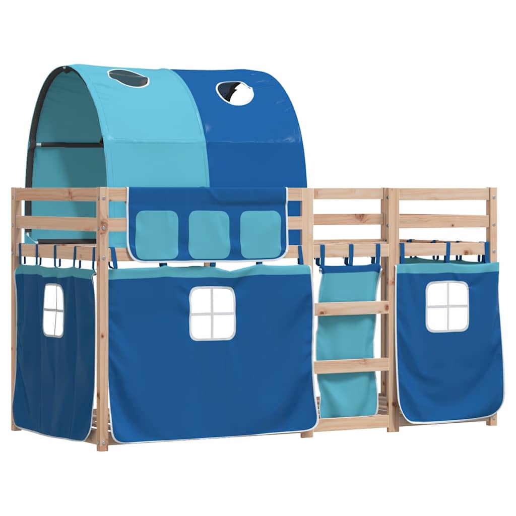 Bunk Bed without Mattress Blue 90x200 cm Solid Wood Pine
