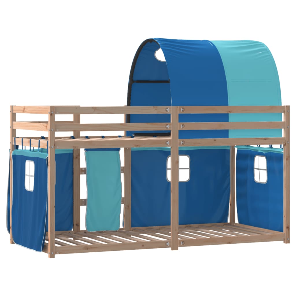 Bunk Bed without Mattress Blue 90x200 cm Solid Wood Pine