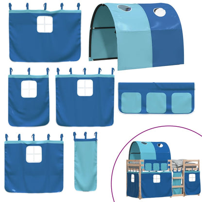 Bunk Bed without Mattress Blue 90x200 cm Solid Wood Pine