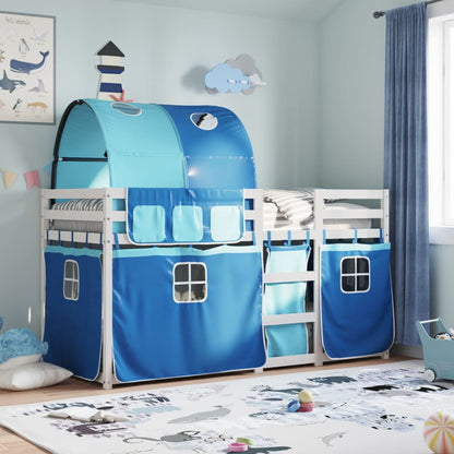 Bunk Bed without Mattress Blue 90x200 cm Solid Wood Pine