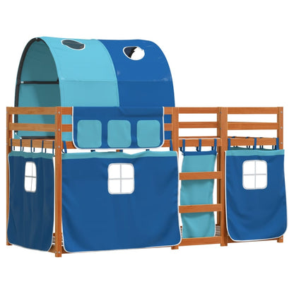 Bunk Bed without Mattress Blue 90x200 cm Solid Wood Pine