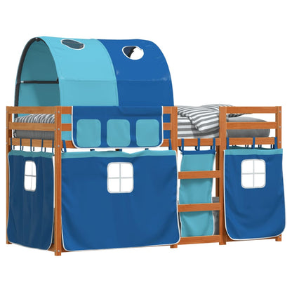 Bunk Bed without Mattress Blue 90x200 cm Solid Wood Pine