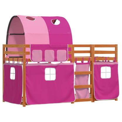 Bunk Bed without Mattress Pink 90x200 cm Solid Wood Pine