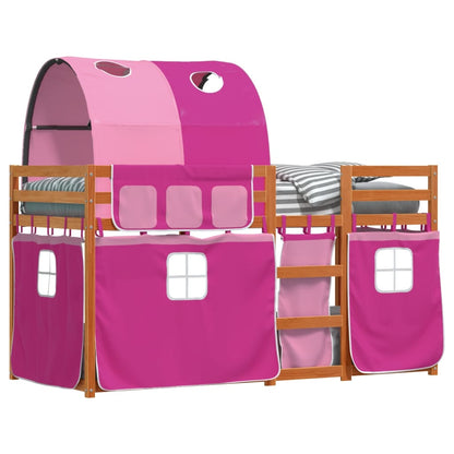 Bunk Bed without Mattress Pink 90x200 cm Solid Wood Pine