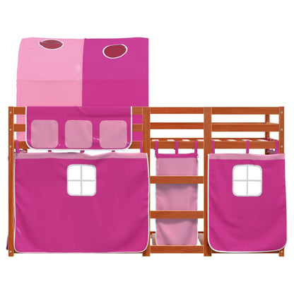 Bunk Bed without Mattress Pink 90x200 cm Solid Wood Pine