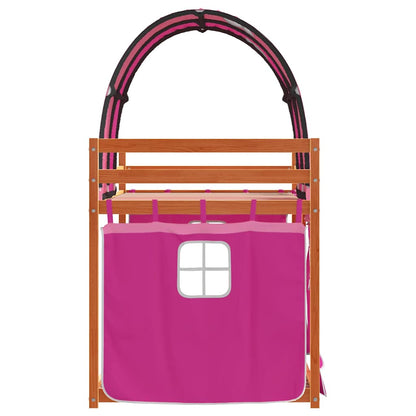 Bunk Bed without Mattress Pink 90x200 cm Solid Wood Pine