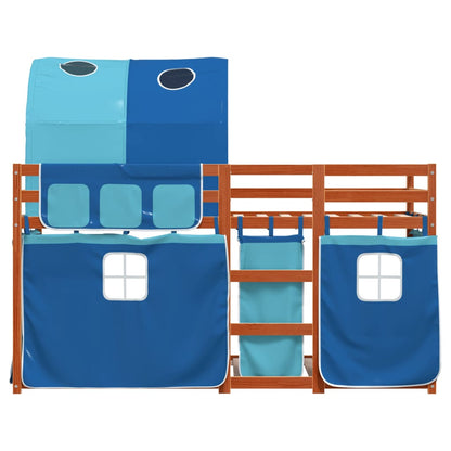 Bunk Bed without Mattress Blue 90x190 cm Single Solid Wood Pine